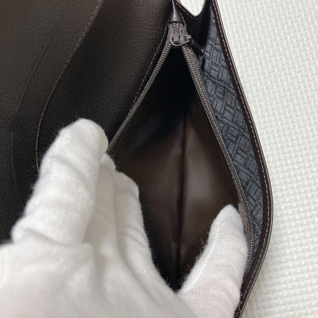 未使用　dunhill ダンヒル レザー長財布　濃茶　ダークブラウン　ロゴ