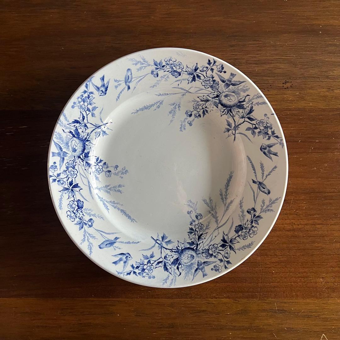 クレイユモントロー Linotte リノット デザート皿 フランスアンティーク