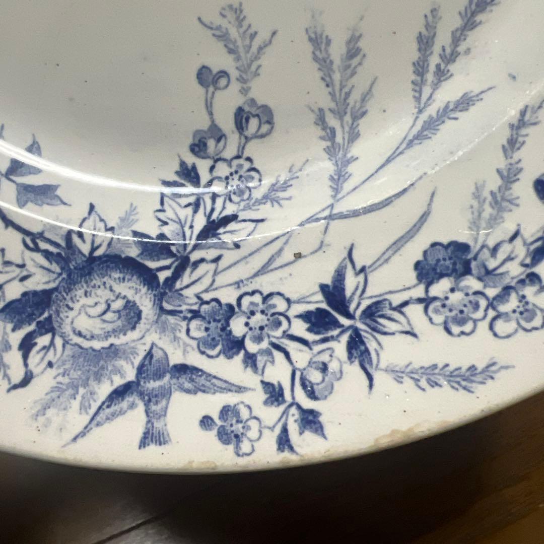 クレイユモントロー Linotte リノット デザート皿 フランスアンティーク