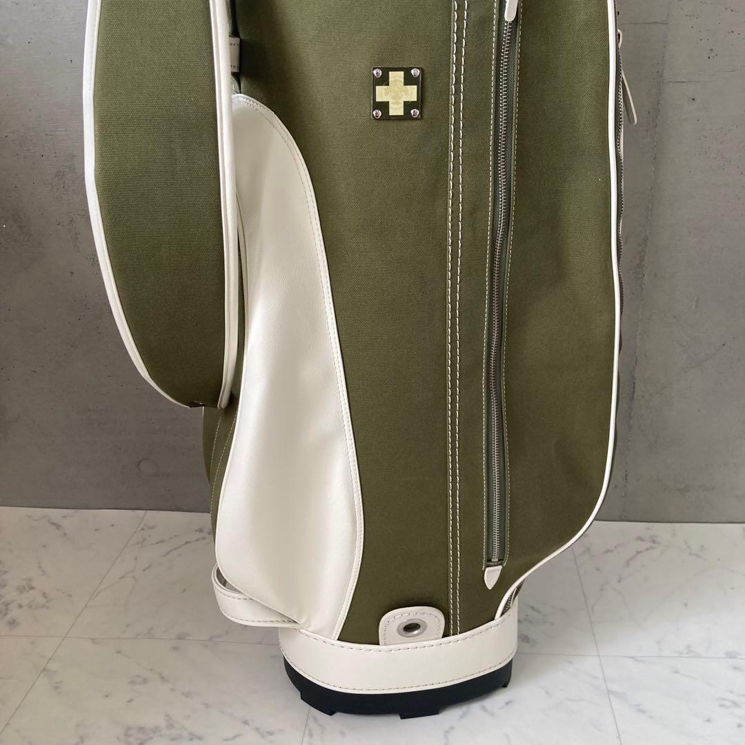 定価97900円⛳️極美品 木の庄帆布 クロスハンドルキャディバッグ グリーン