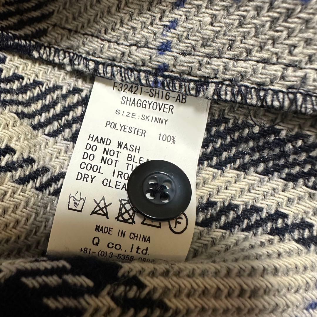 美品FAT SHAGGYOVERフランネル チェック柄 シャツ