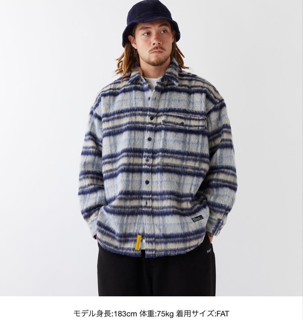 美品FAT SHAGGYOVERフランネル チェック柄 シャツ