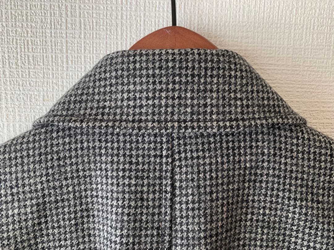 ps PAUL SMITH ポールスミス千鳥格子柄 比翼 ウール トレンチコート