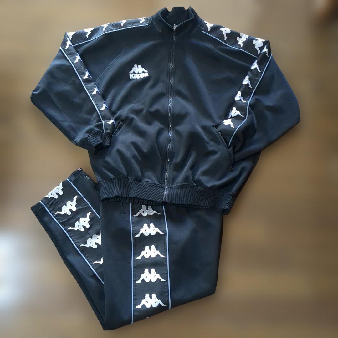☆希少☆Kappa ブラック ジャージ ジャケット＆パンツ 上下セット