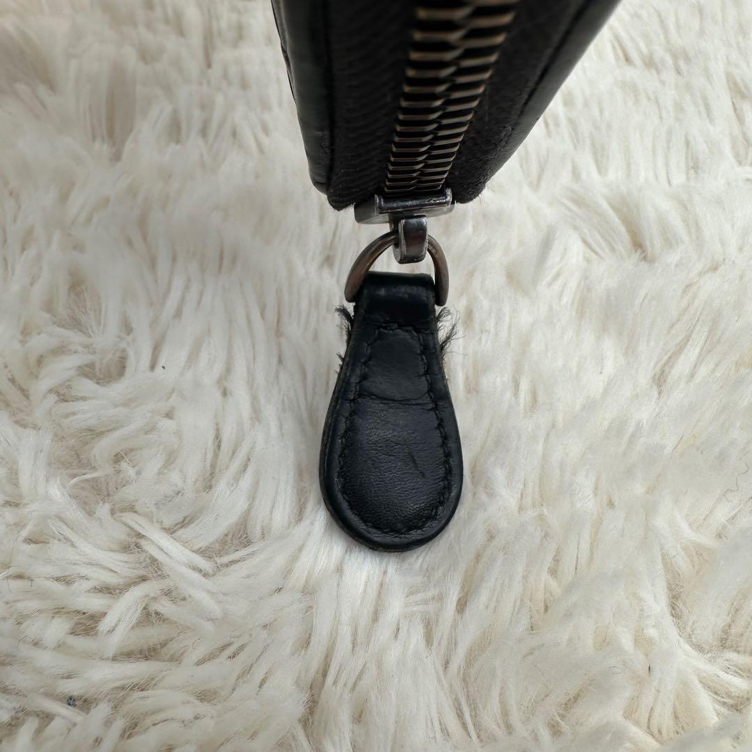 ✨美品✨ボッテガヴェネタ　長財布　ラウンドジップ　イントレチャート　黒