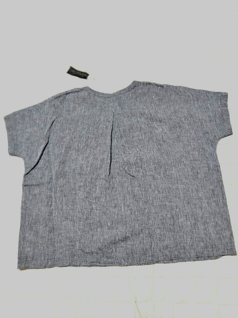 ≪M.&kyoko ≫ リネン 半袖ブラウス　　ポケット付　期間限定お値下げ