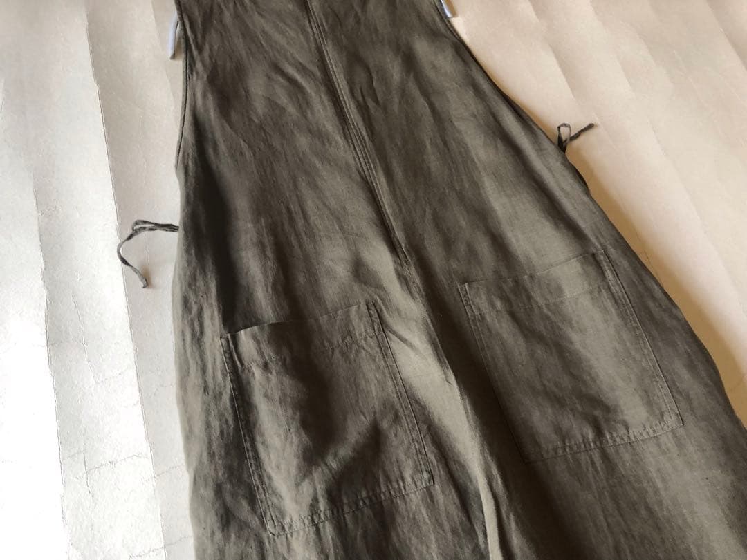 ビームス取扱♪ティッカ上質リネン100%ゆったりワイドパンツオールインワン♪