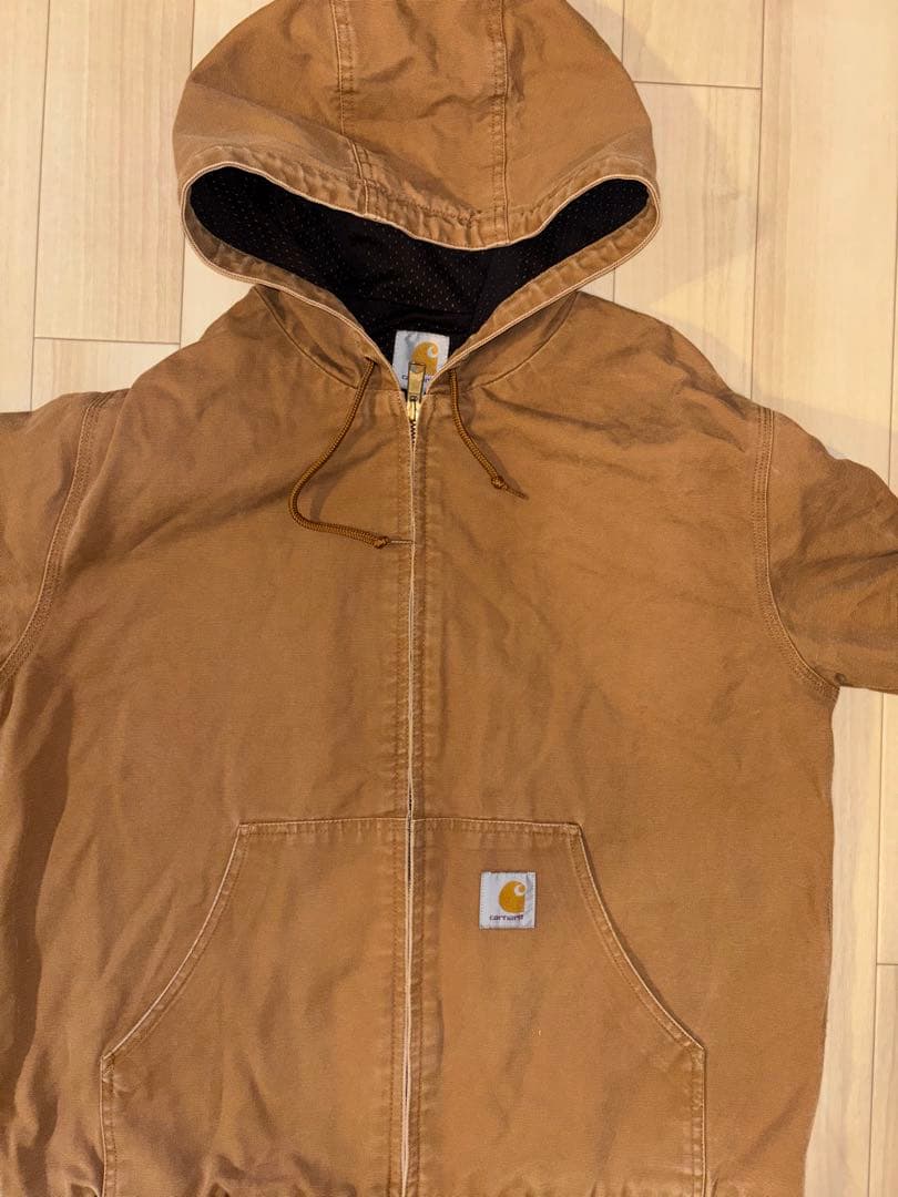 Carhartt フード付きブラウンジャケット L
