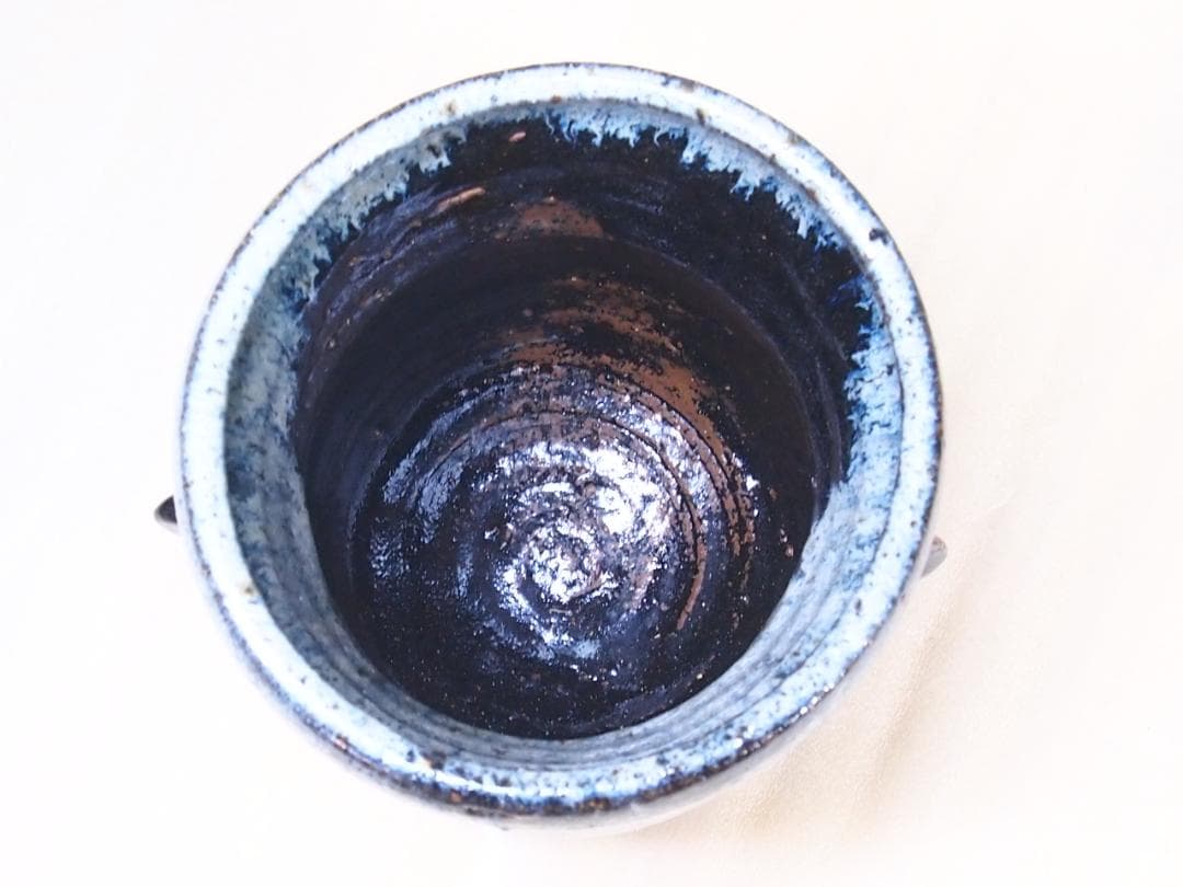 【古物】北大路魯山人写 朝鮮唐津 水指 一文字塗蓋 茶道具/お点前道具 骨董