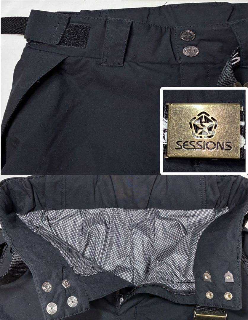 セッションズ ジャケット SESSIONS スノーボードウェア 上下セット M
