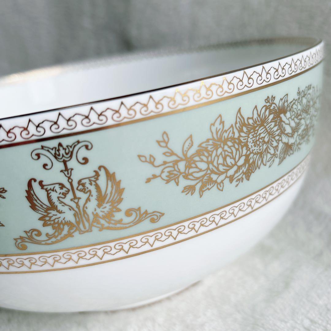 【新品】ウェッジウッド コロンビア セージグリーン サラダ ボウル 黒壺 20㎝