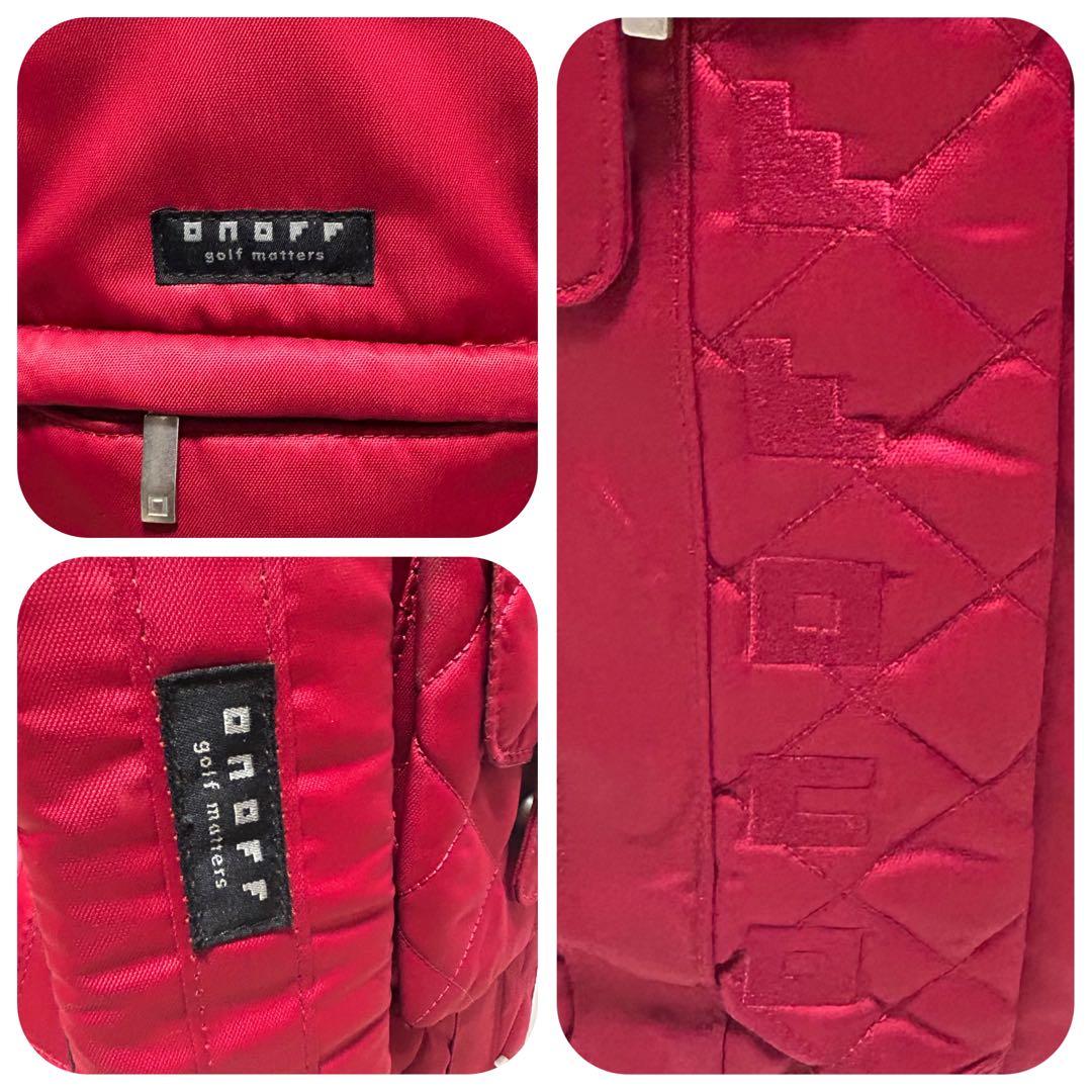 ONOFF レディースキャディバッグ　レッド【5割口】