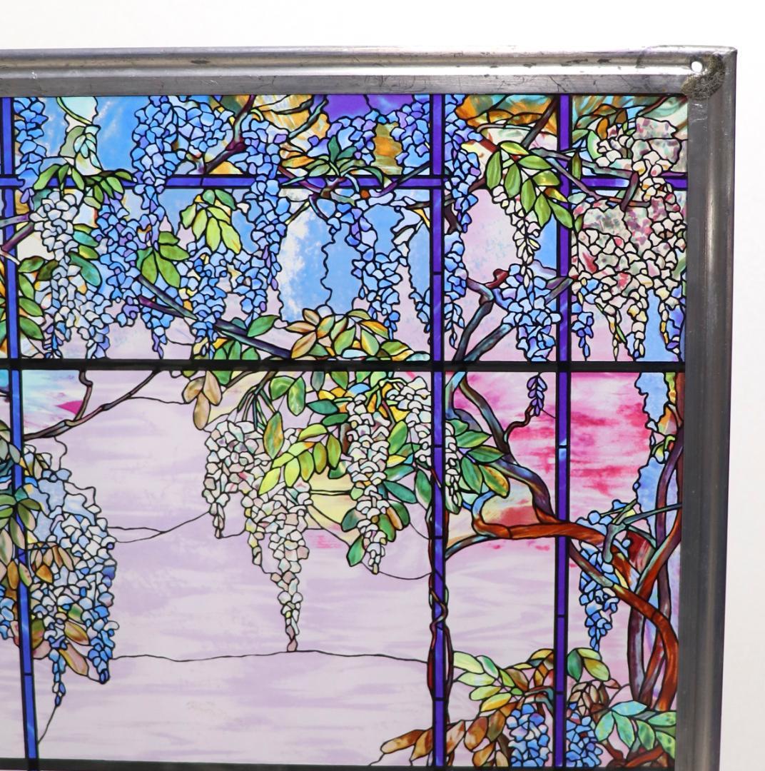 ルイス・C・ティファニー ヴィンテージ ステンドグラス 大型オイスターベイの風景