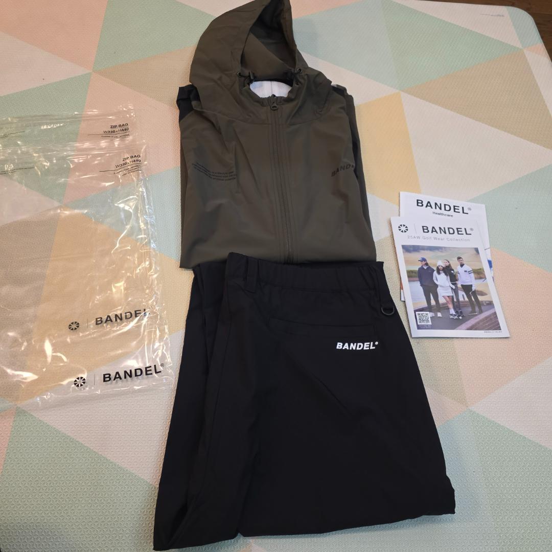 BANDEL フード付きジャケット セットアップ KHAKI×BLACK　新品