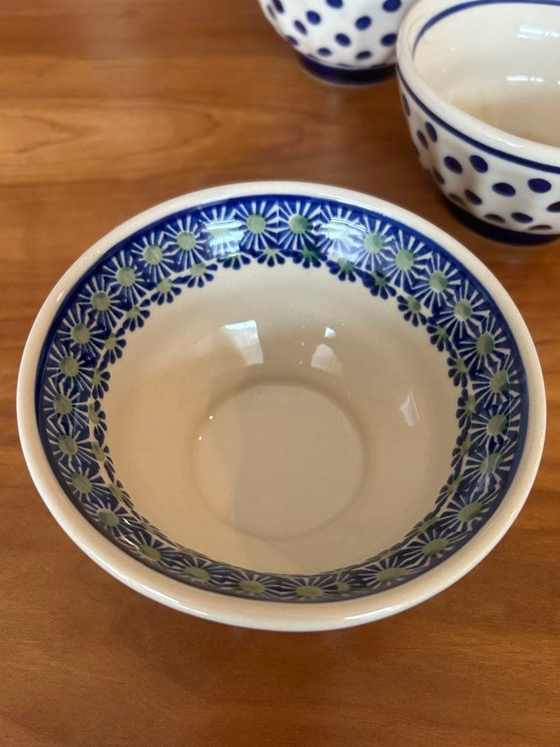 ポーリッシュポタリー　カフェオレボウル3点