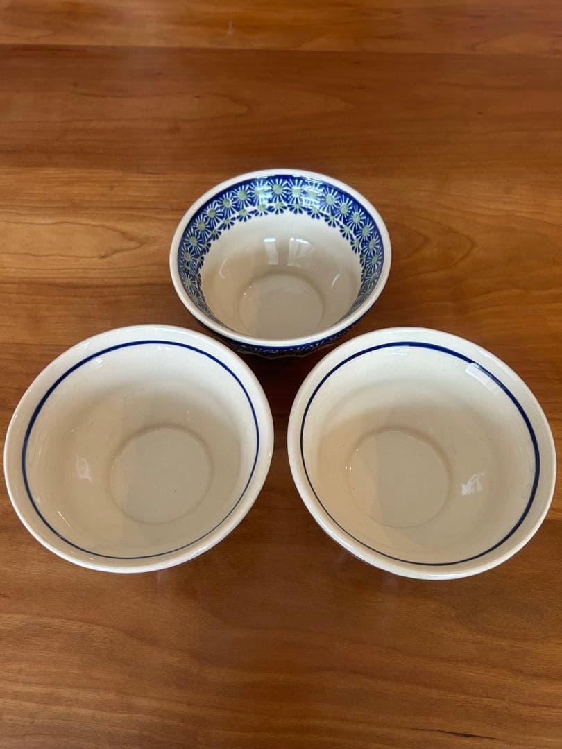 ポーリッシュポタリー　カフェオレボウル3点