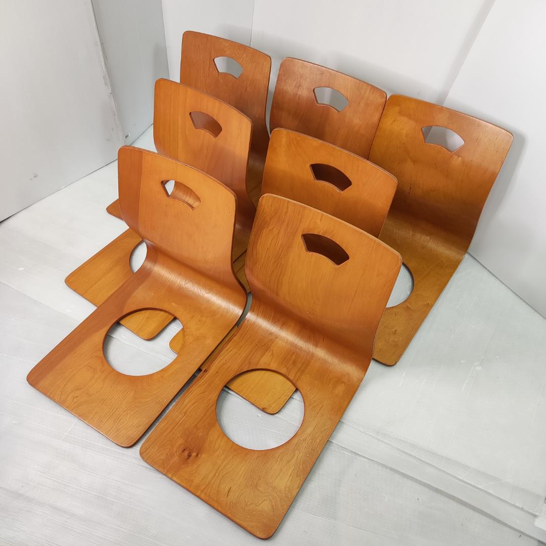 木製座椅子　７脚セット　和室 旅館 こたつ 光座椅子