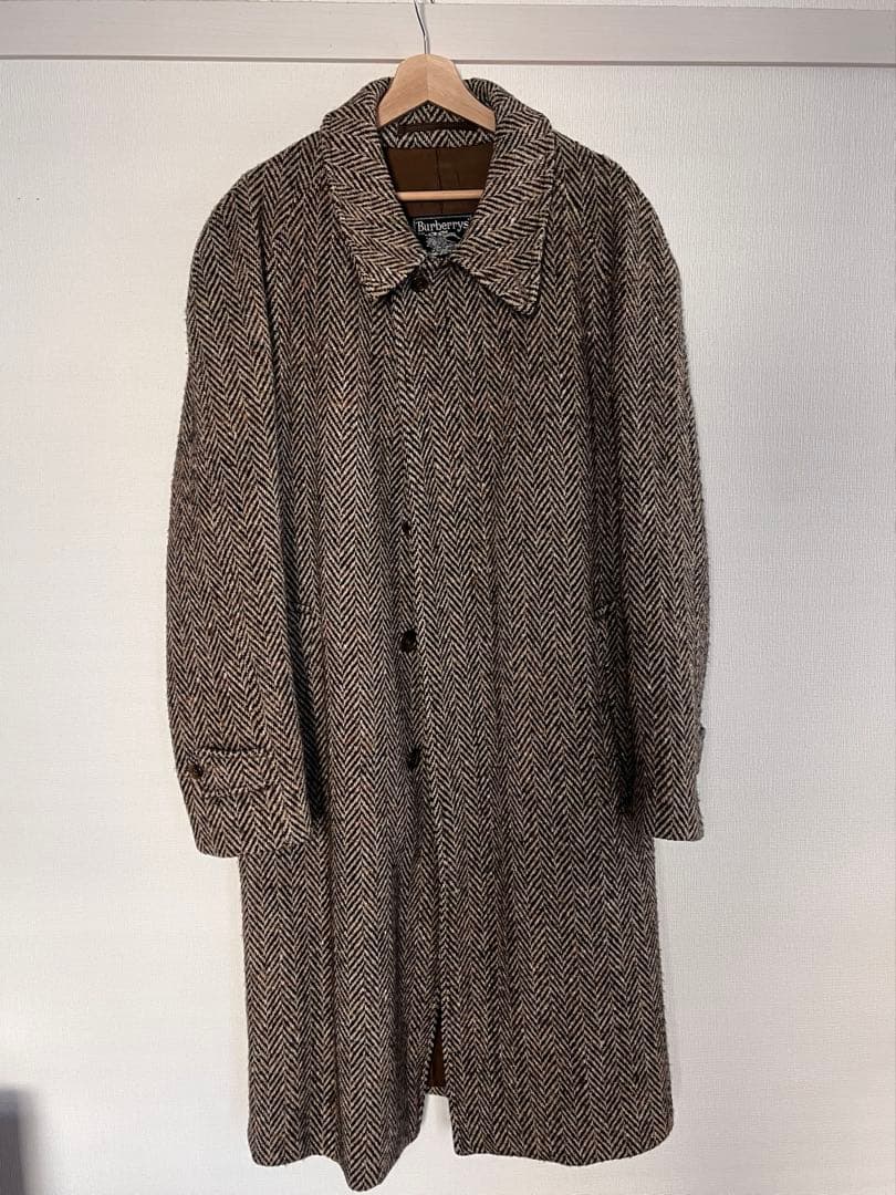 バーバリー ヘリンボーン irish tweed バルマカーンコート