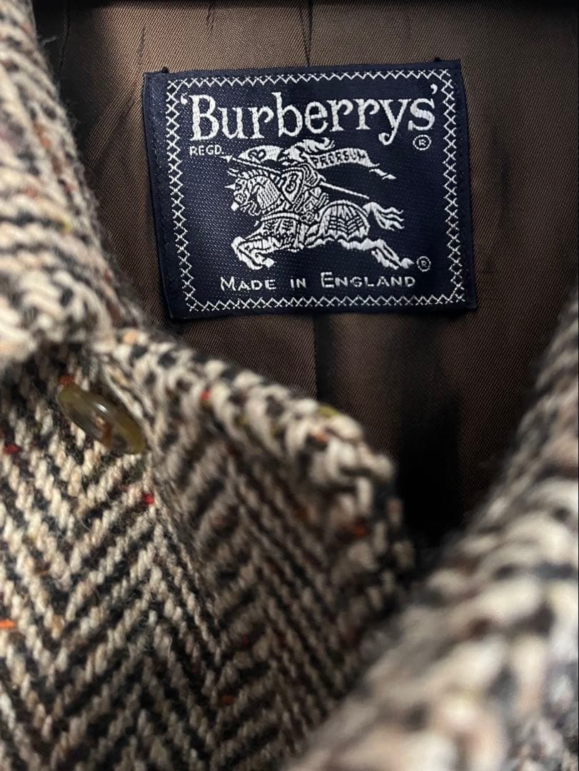 バーバリー ヘリンボーン irish tweed バルマカーンコート