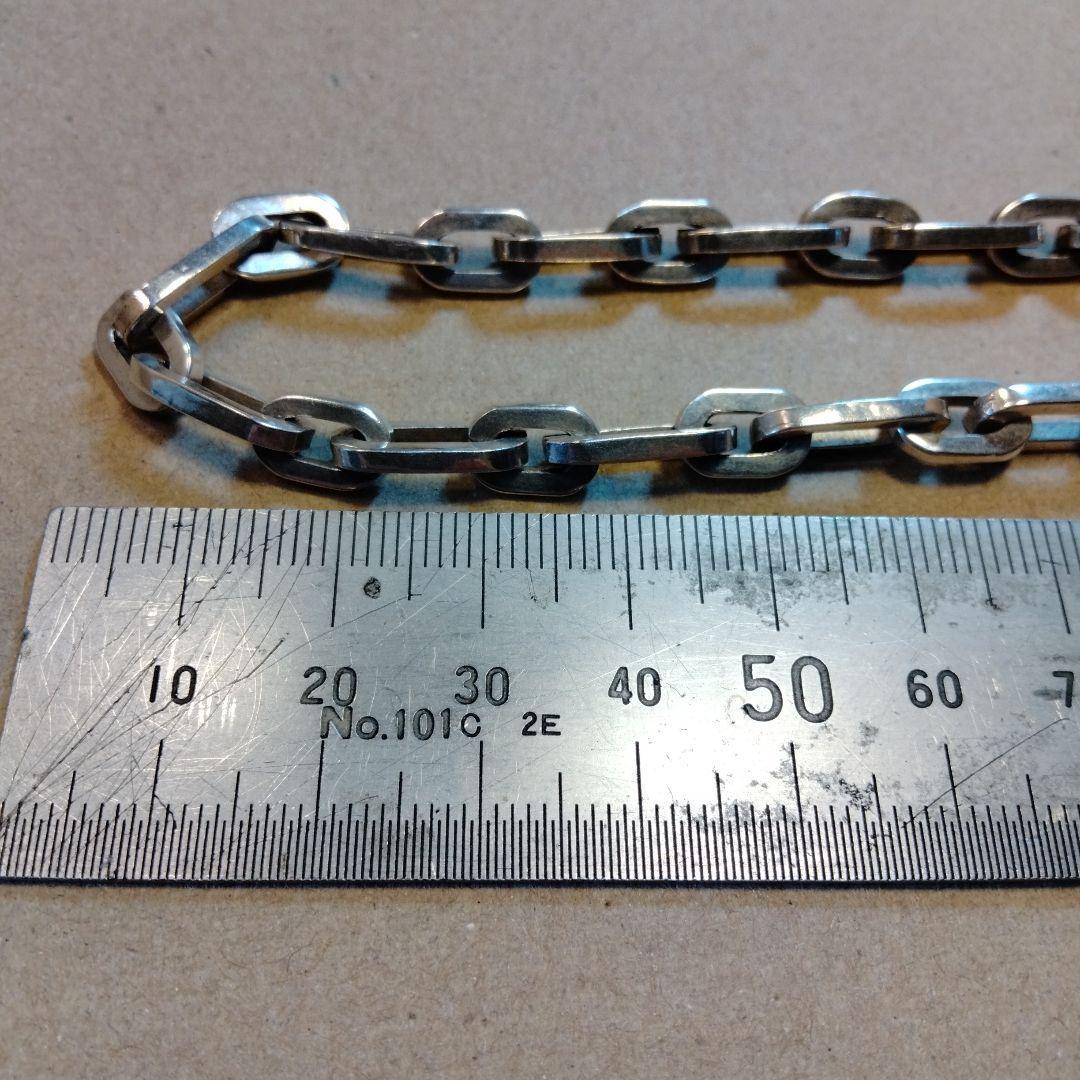 44cm 48g超 重量級 925シルバー リンクチェーン インディアンチェーン