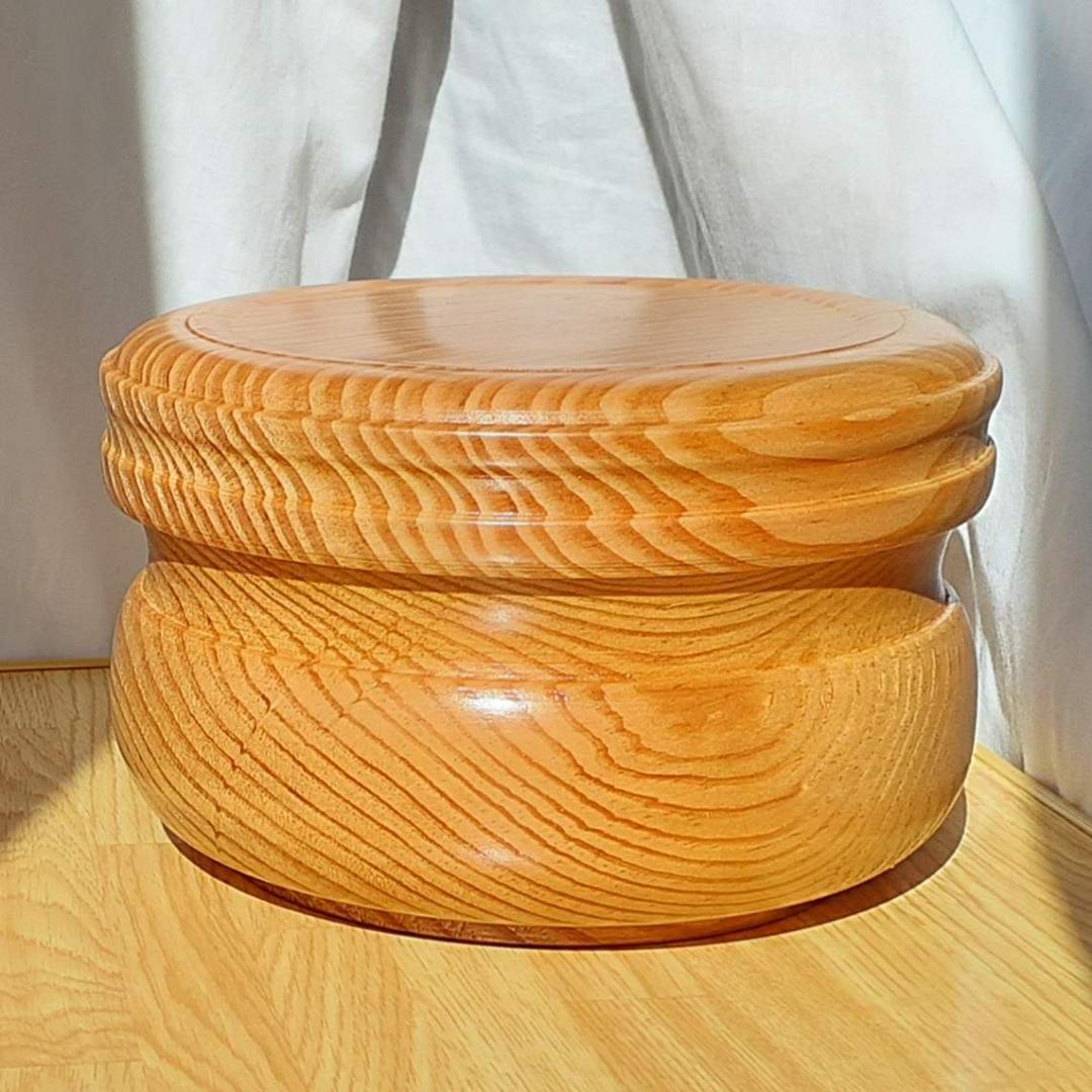 小物入れ 松(マツ) 幅17.9cm 高11.1cm フタ付 高さ低め 超銘木