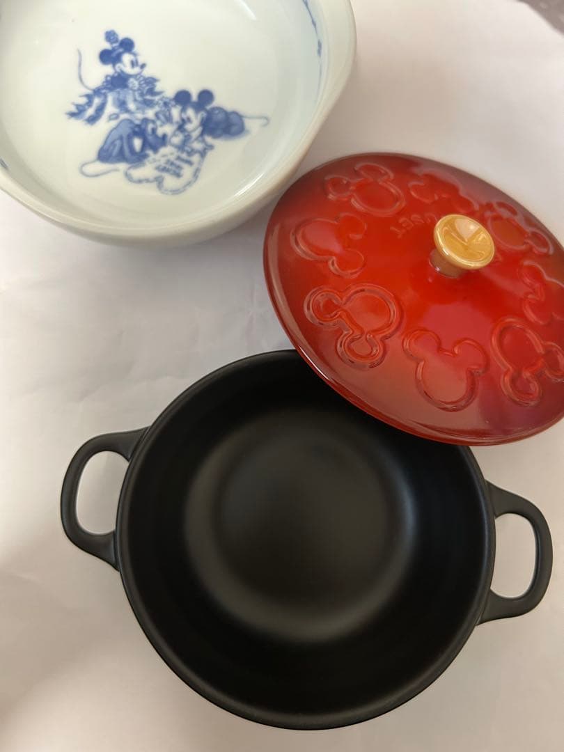 ディズニー　新品未使用　ル・クルーゼ　 ミッキー　ミニ・マルミット　ドリア