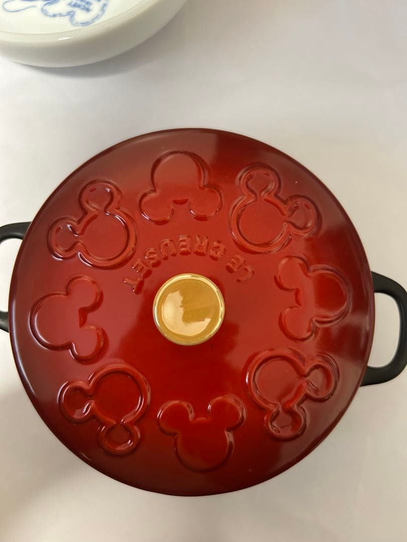 ディズニー　新品未使用　ル・クルーゼ　 ミッキー　ミニ・マルミット　ドリア