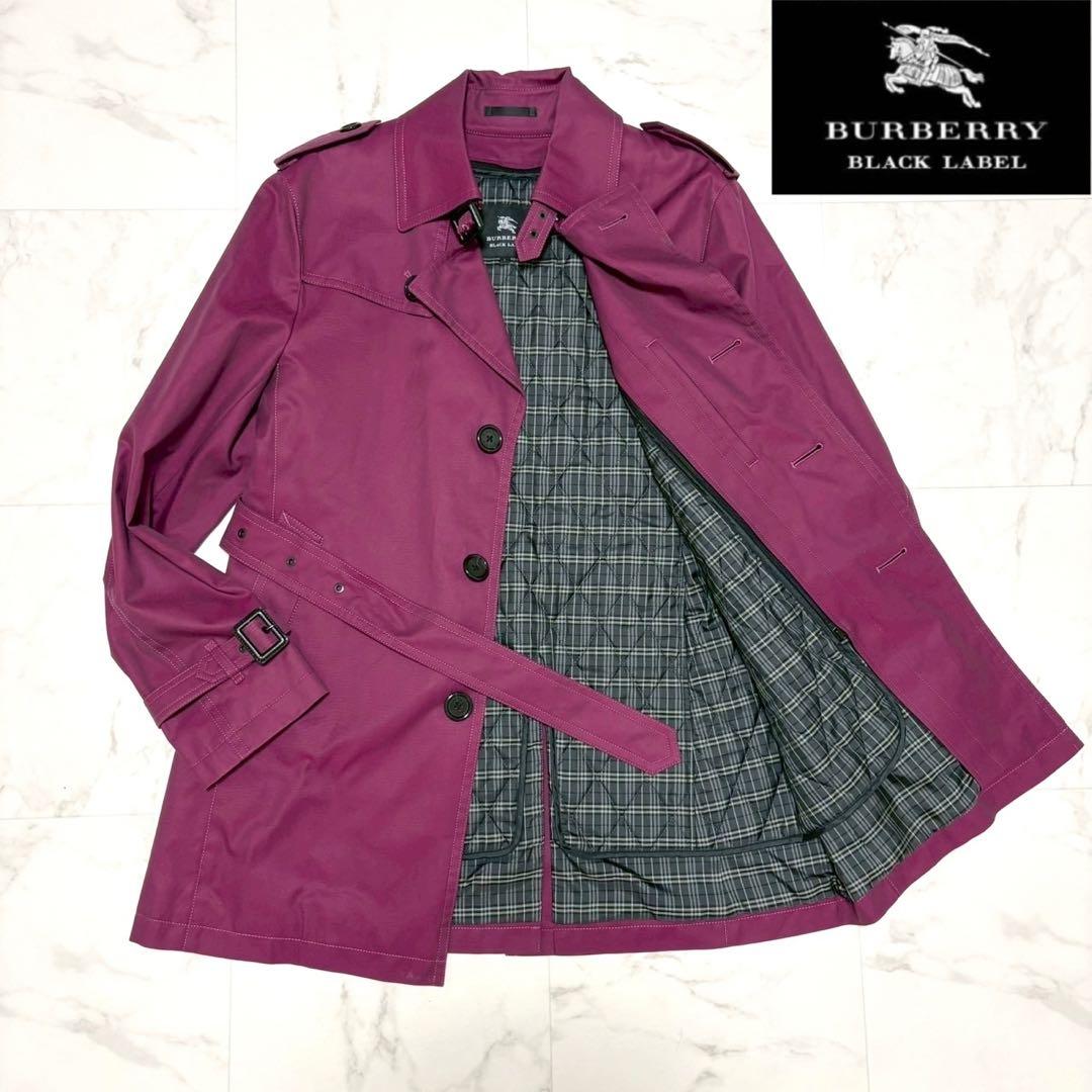【極美品】バーバリーブラックレーベル トレンチコート ノバチェック ライナー付き
