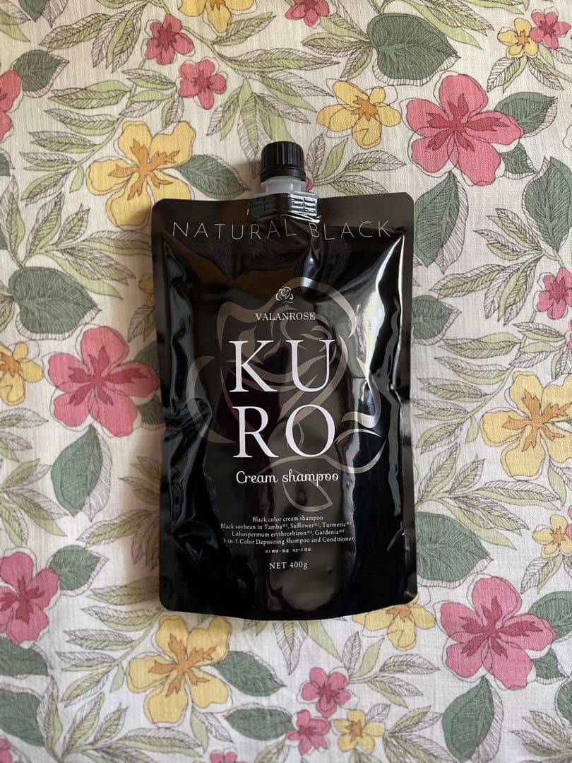 新品未使用バランローズKUROクリームシャンプーナチュラルブラック400g×3個