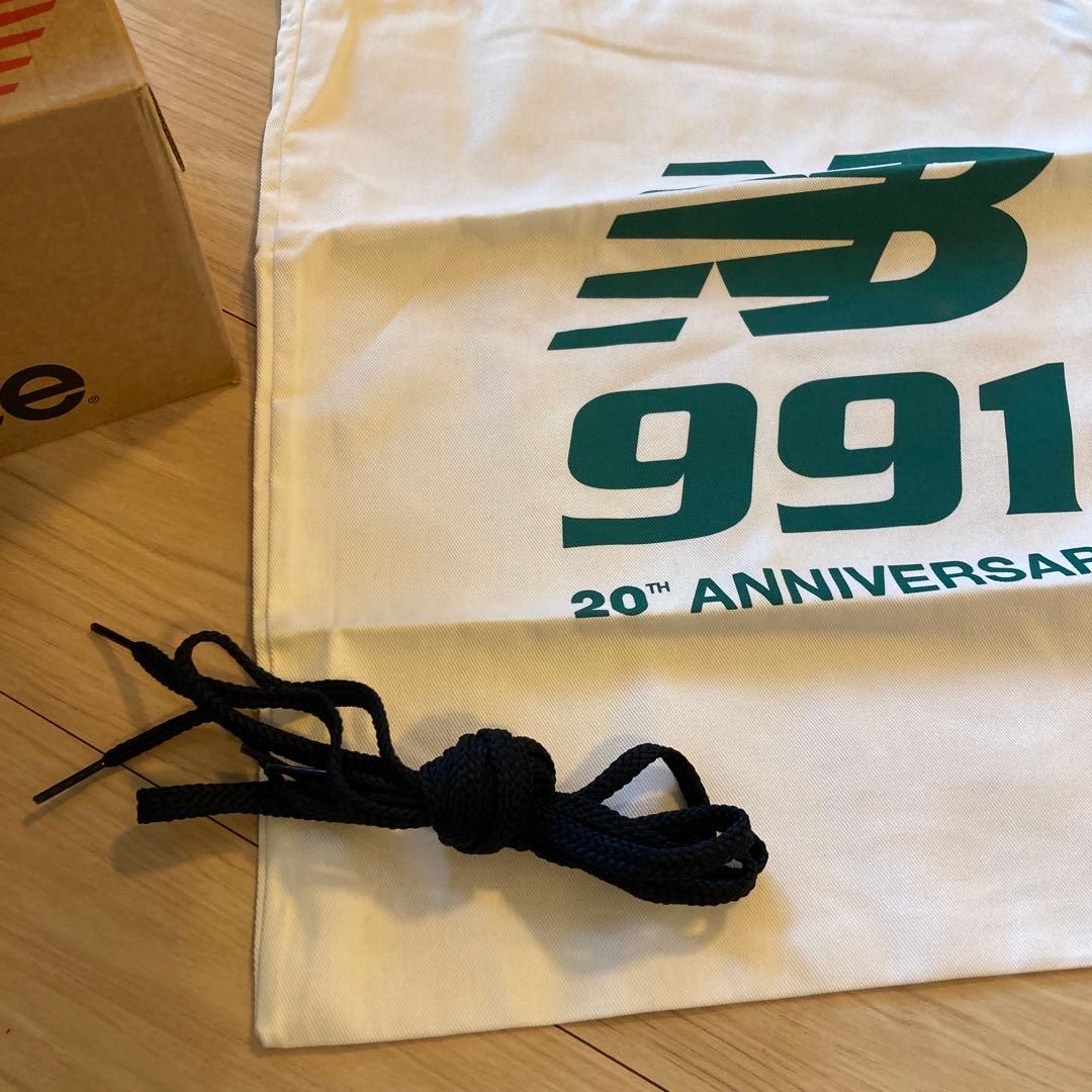 【新品未使用】New Balance 991 20周年限定　グレー スニーカー