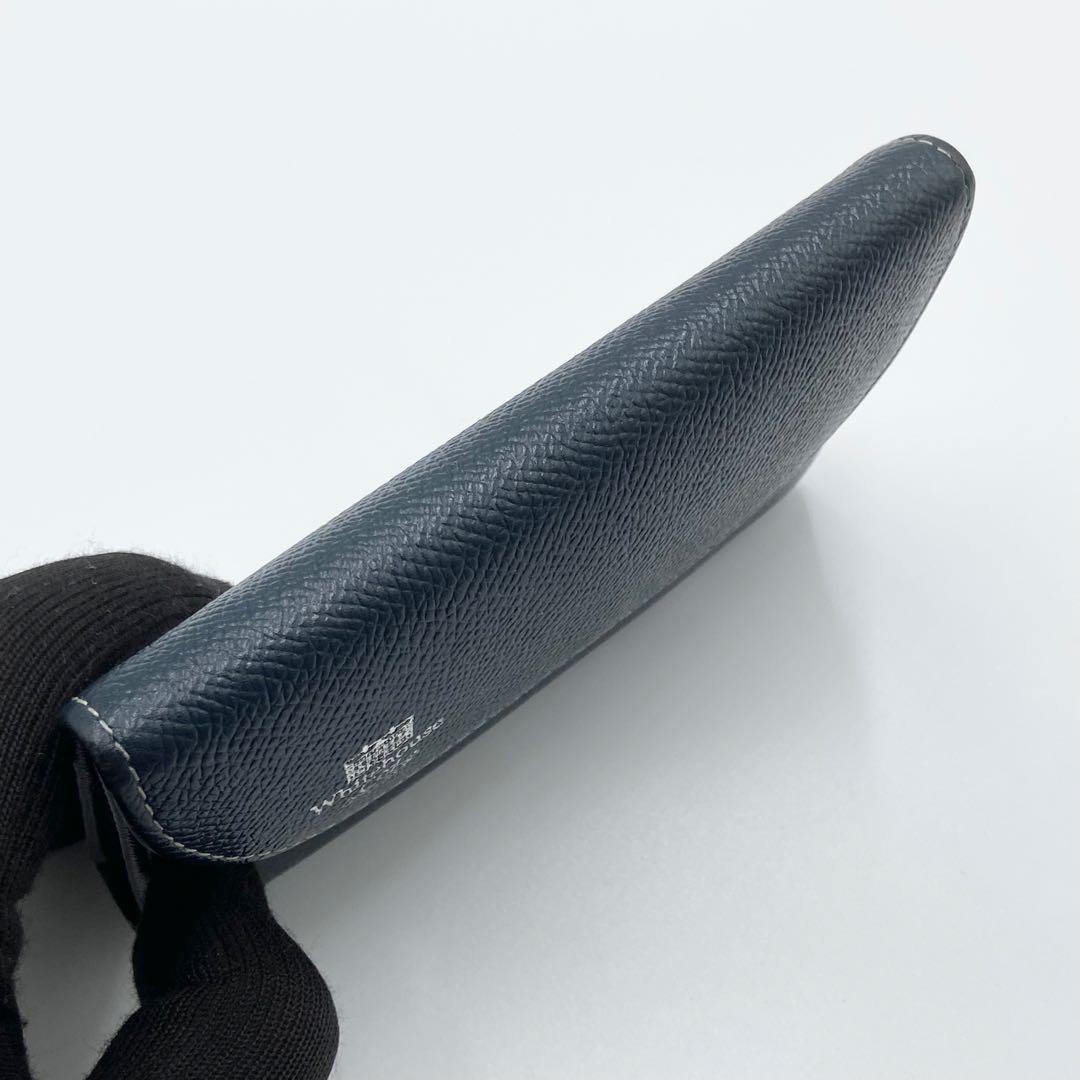Whitehouse Cox ロンドンカーフ 三つ折り財布 S7660 ネイビー