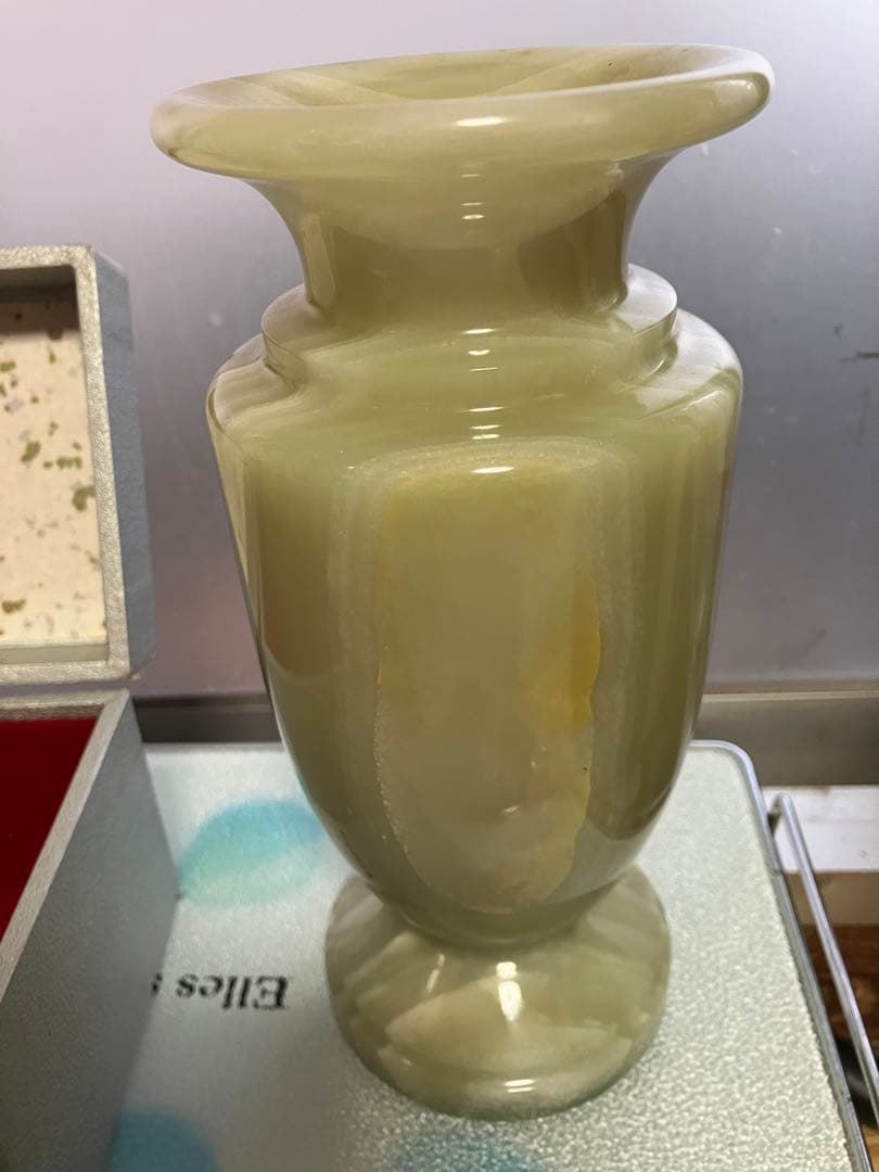 昭和レトロ　玉花器　瑪瑙　アンティーク　ヴィンテージオニックス　フラワーベース