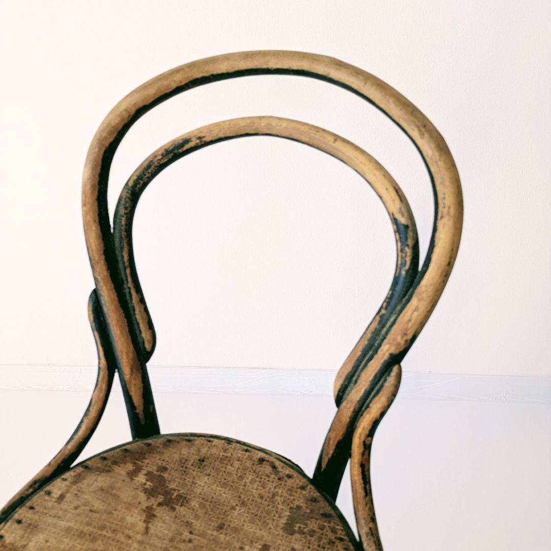 1920s フランス　アンティーク　ベントウッド　チェア　ブラック　椅子