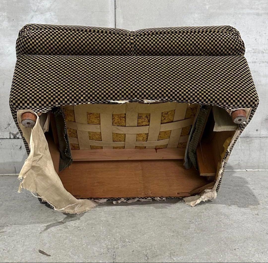 ✦70’s✦昭和レトロ 千鳥格子 1人掛ソファ｜昭和レトロ ミッドセンチュリー②