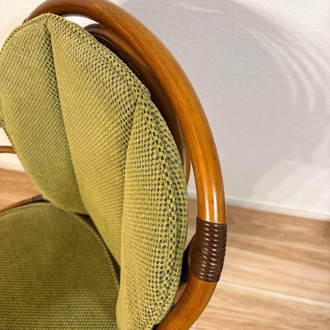 ✨美品✨ Kazama 籐 回転椅子 ラタン ハイチェア ニューアモールシーベル