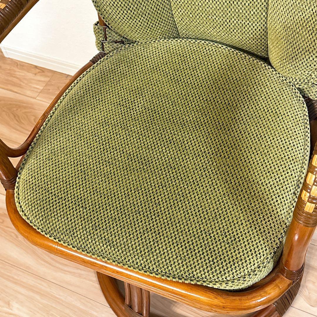 ✨美品✨ Kazama 籐 回転椅子 ラタン ハイチェア ニューアモールシーベル