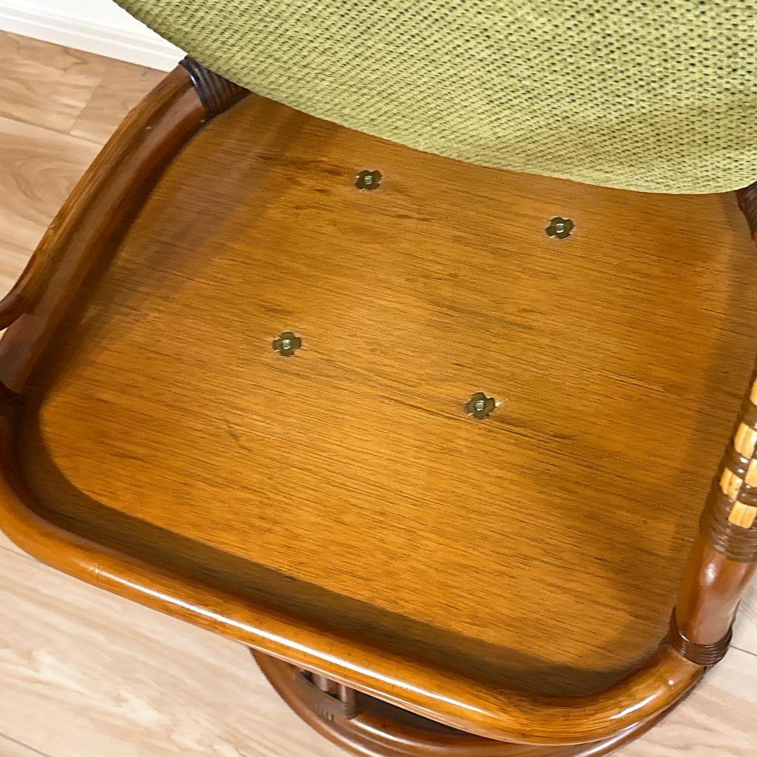 ✨美品✨ Kazama 籐 回転椅子 ラタン ハイチェア ニューアモールシーベル