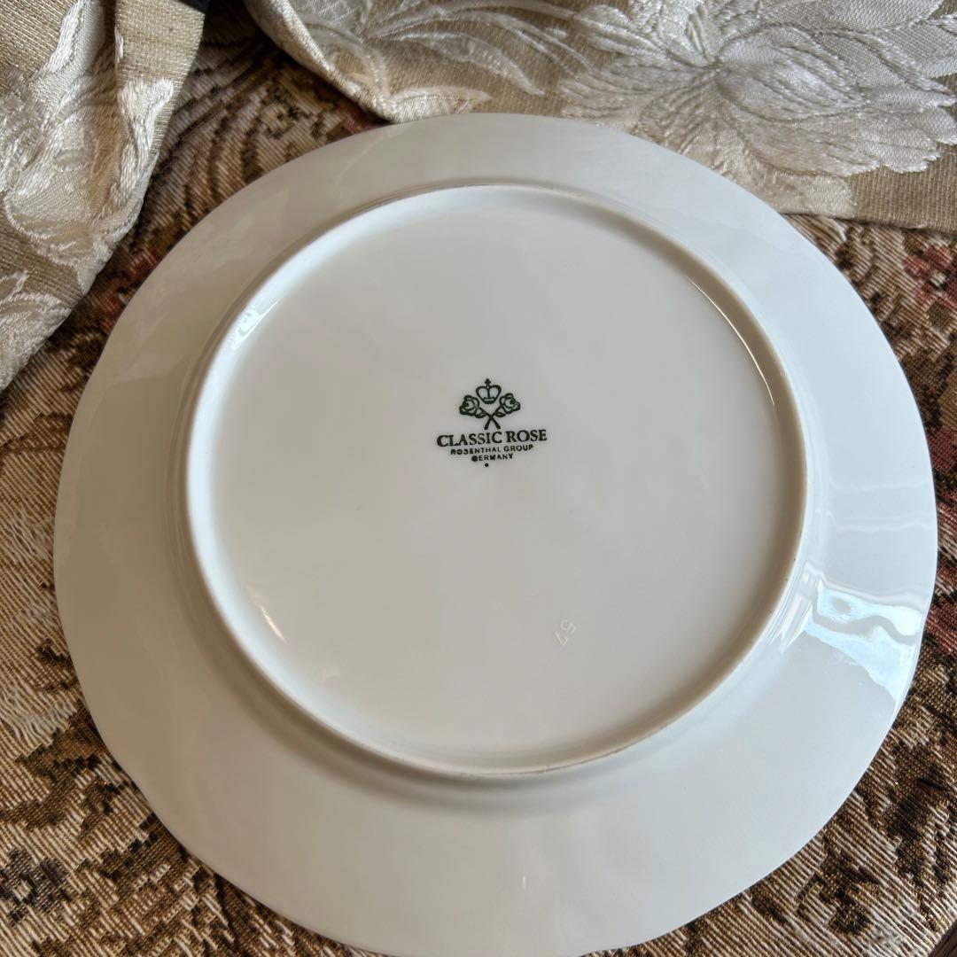 ドイツ製 ROSENTHAL マイセンフラワーグリーン 美しいレリーフ プレート