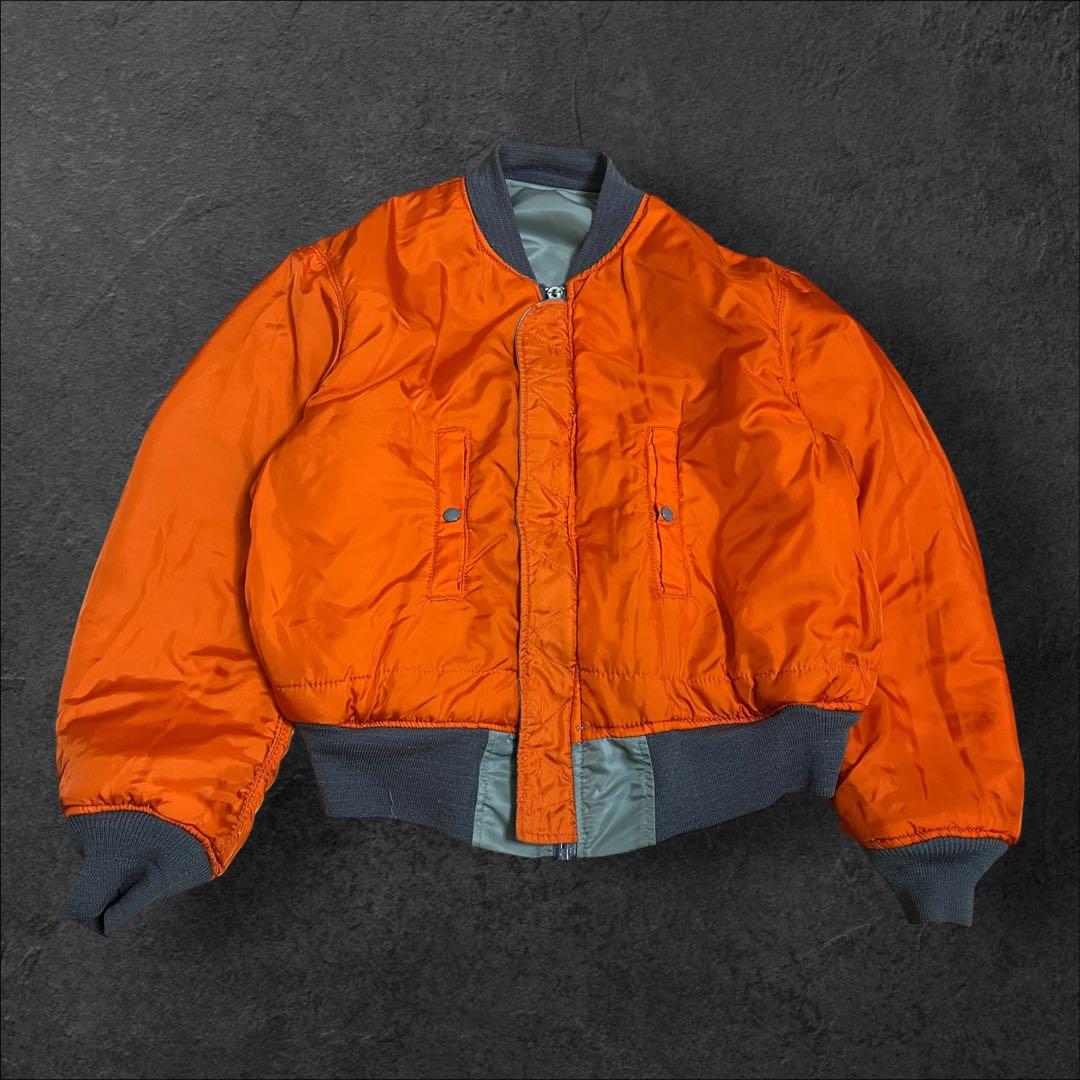 90s アルファインダストリーズ MA-1 USA製　フライトジャケット　短丈