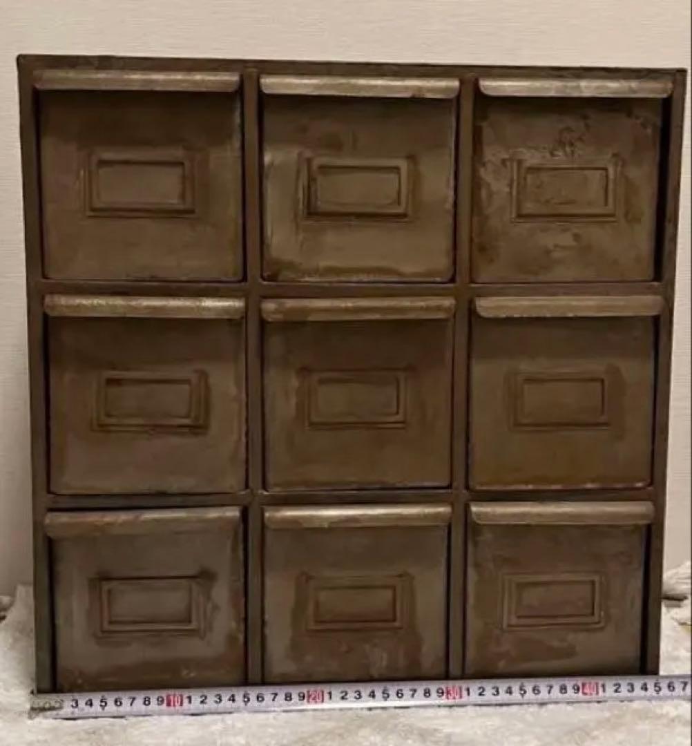 ヴィンテージ風　シェルフ　収納ボックス　引き出し　棚