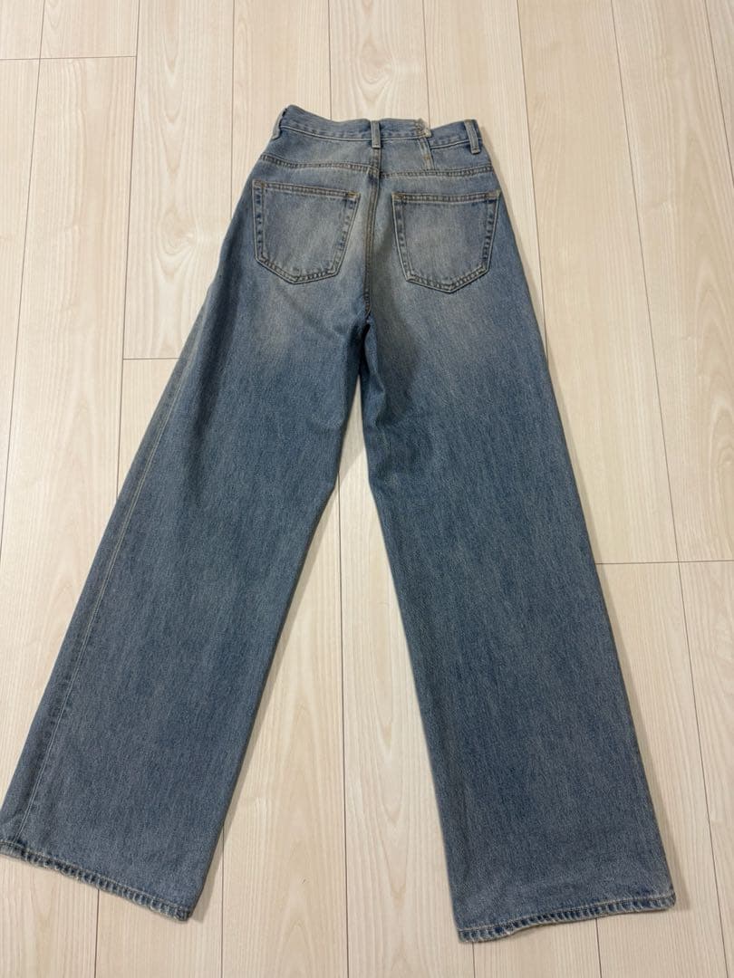 0サイズ　MOUSSY CROSS WAIST WIDE STRAIGHT 0