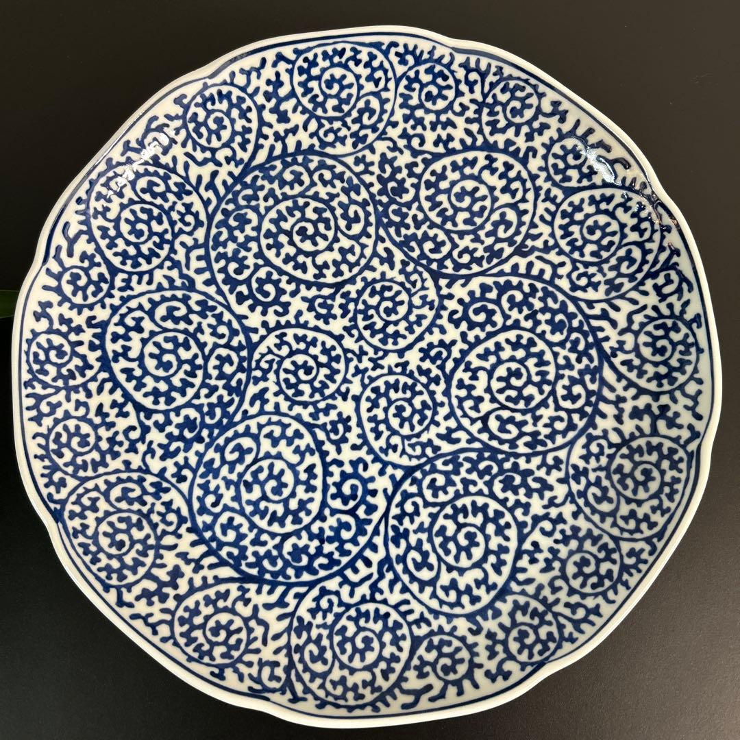 蛸唐草　伊万里　古伊万里　染付　大皿　大明成化年製