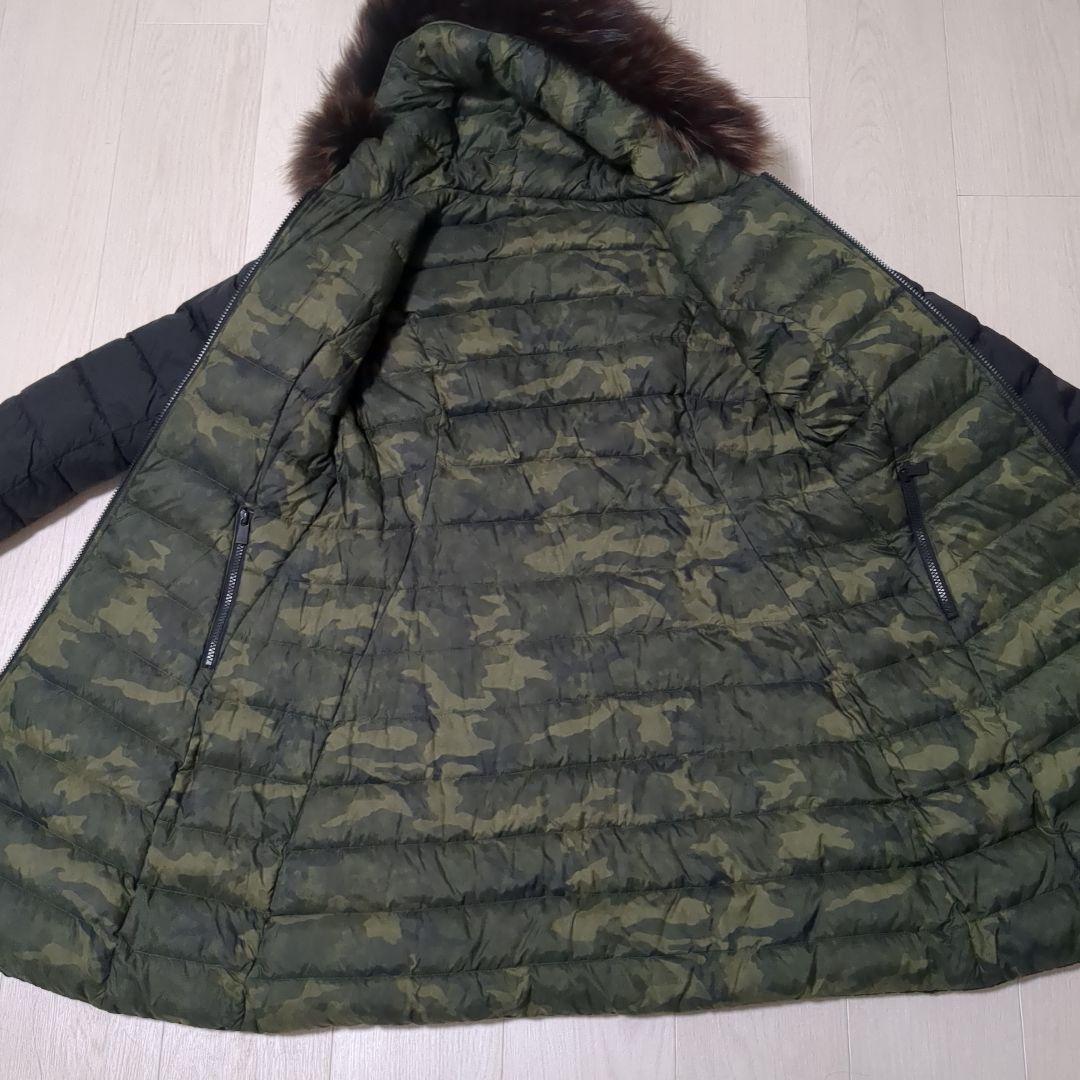 【美品】TATRAS　リバーシブル　ダウンロングコート　カモフラ柄　サイズ3