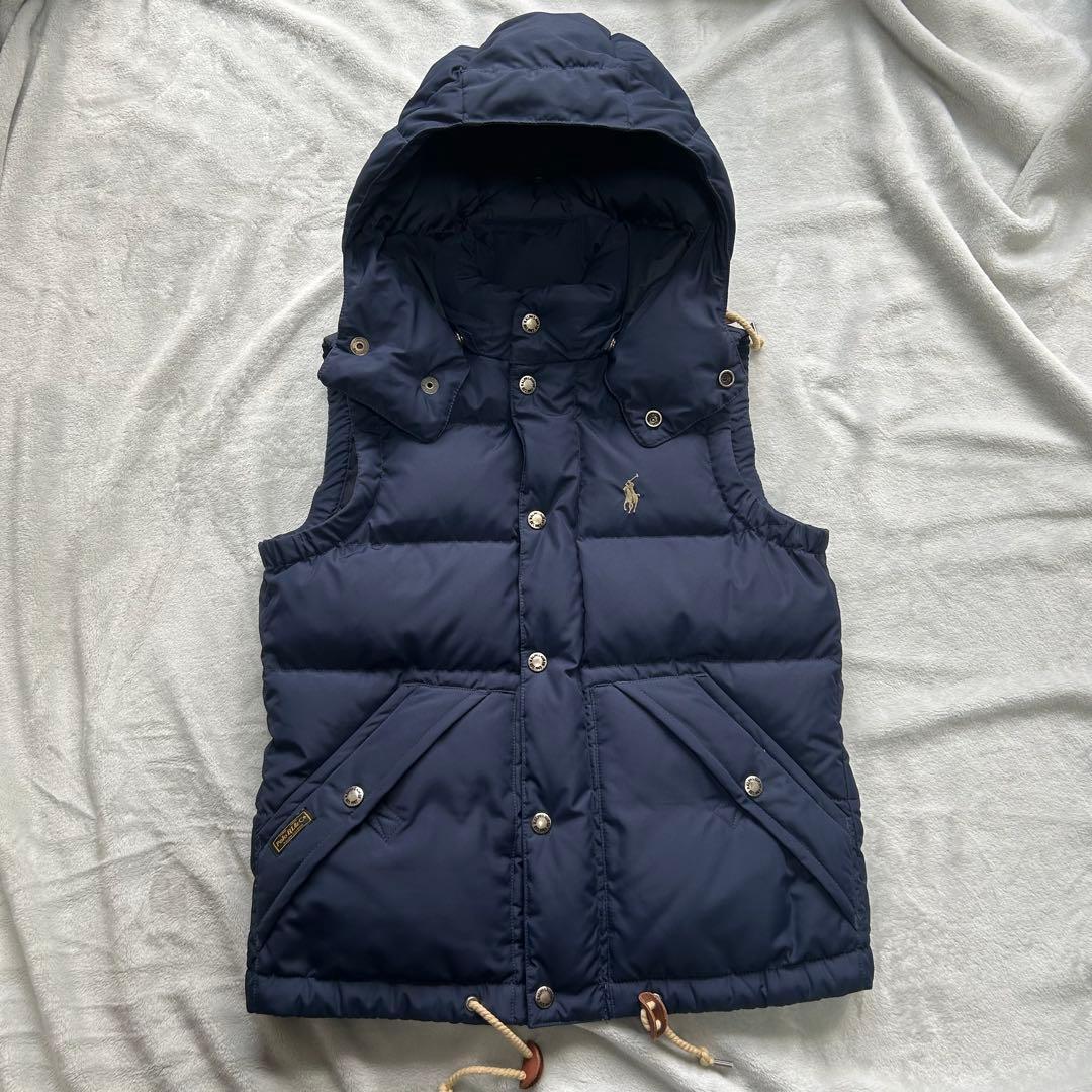 POLORALPHLAUREN ポロラルフローレン　ダウンベスト　ネイビー　XS
