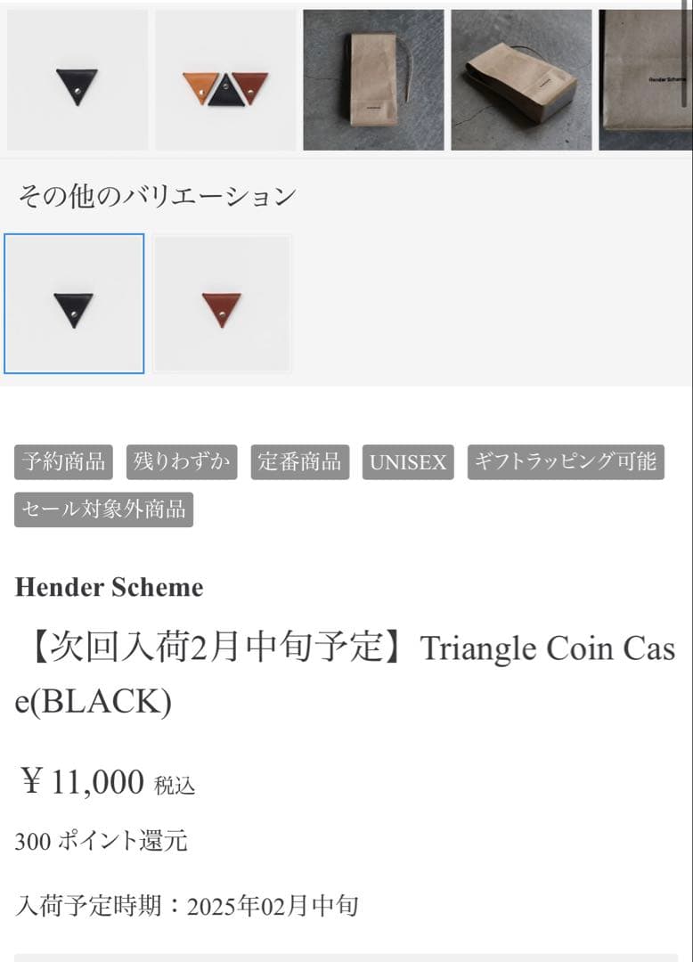 Handar Schemes エンダースキーマ ブラックレザー　 ケース