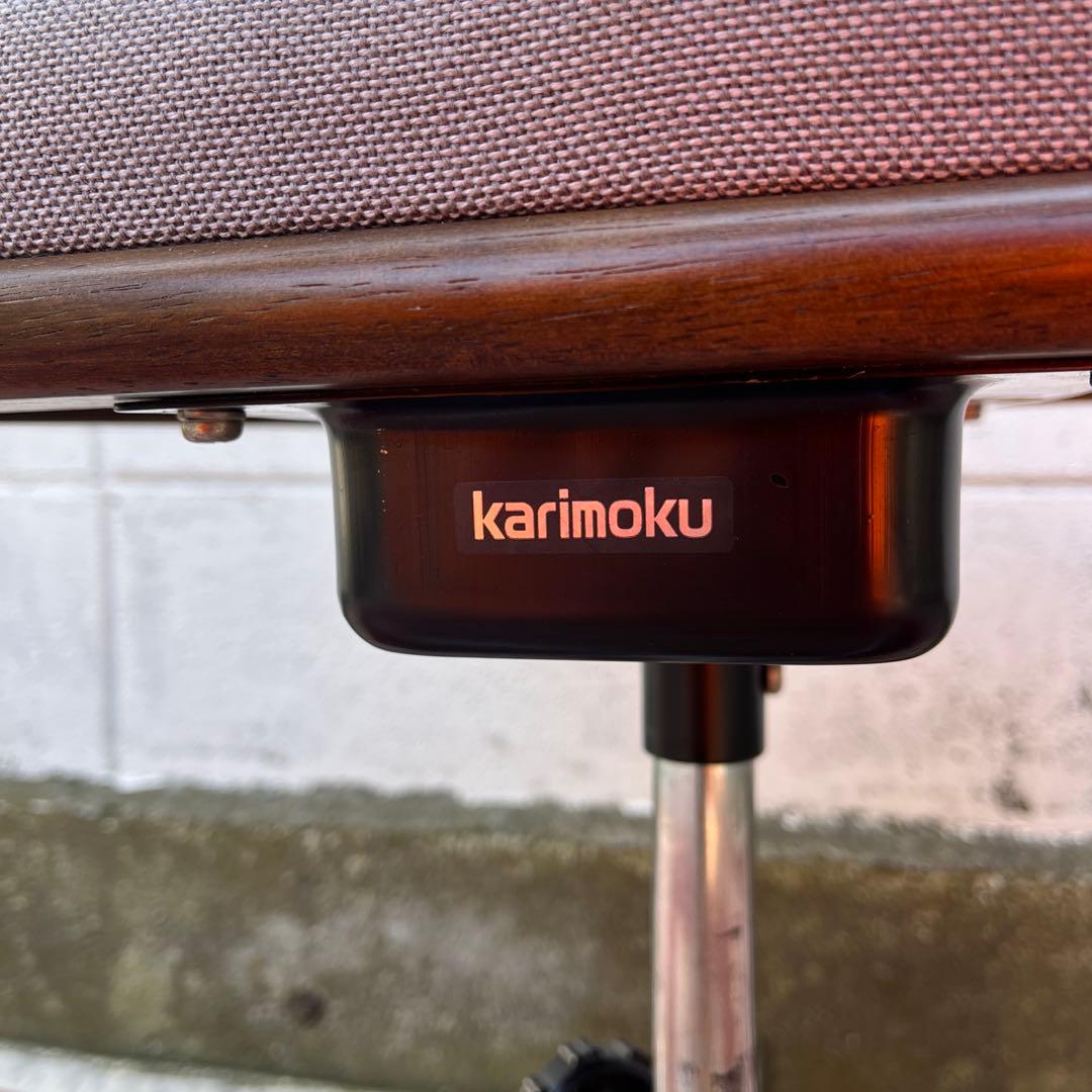 karimoku カリモク家具◾️キャスター付きデスクチェア 椅子 イス 木製家具