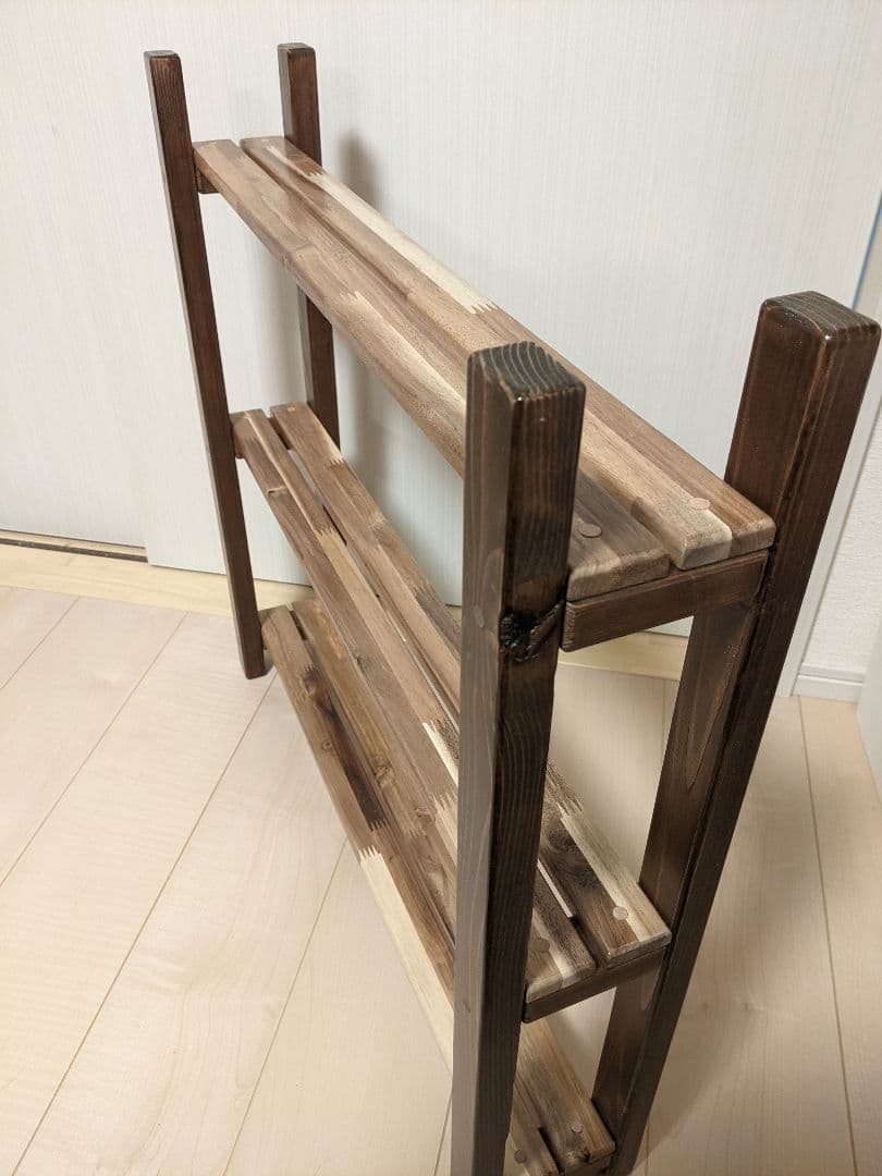 【奥行13cm】奥行狭い木製スリムラック［コミック　漫画　本棚　インテリア］