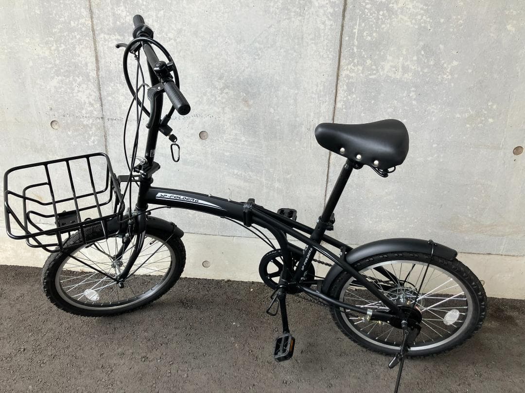 折り畳み自転車　20型　ブラック　20インチ　小径