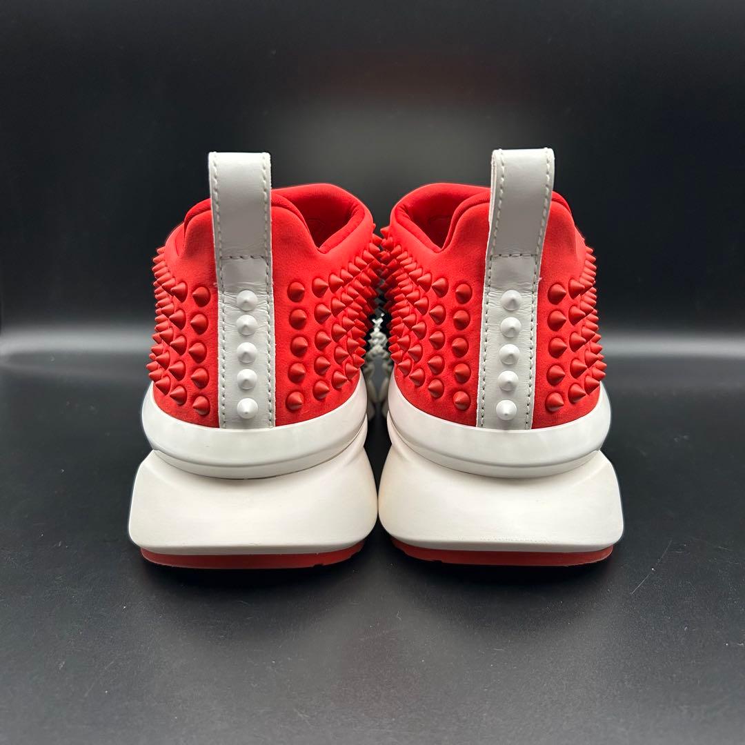 【美品】クリスチャンルブタン スパイクスニーカー スタッズ メンズ￼ 白 39