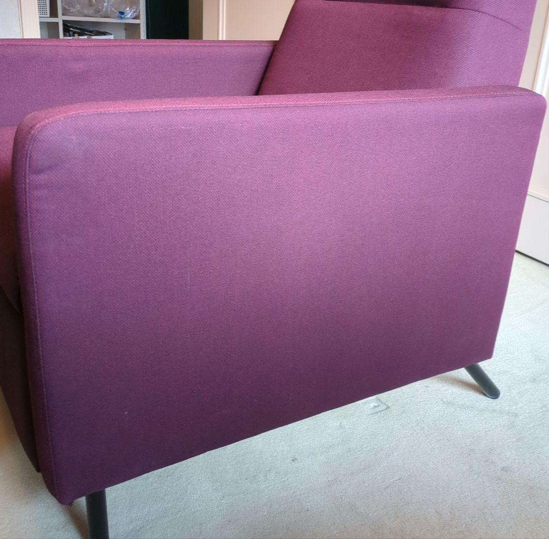 リクライニングソファ　 1人掛けソファ ダークレッド　リクライニングチェア